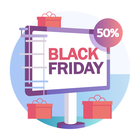 Black friday sale board  Illustration