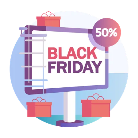 Black friday sale board  Illustration