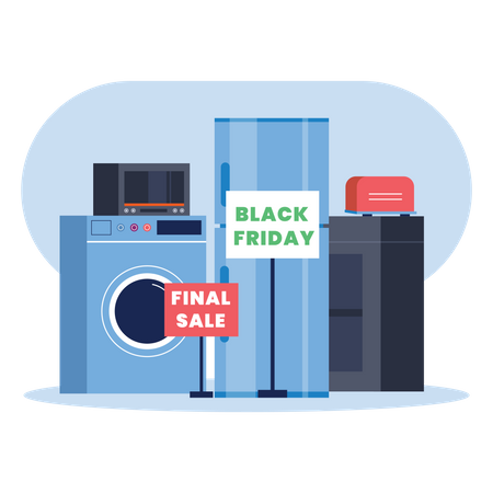 Black Friday-Sale für Elektronik  Illustration