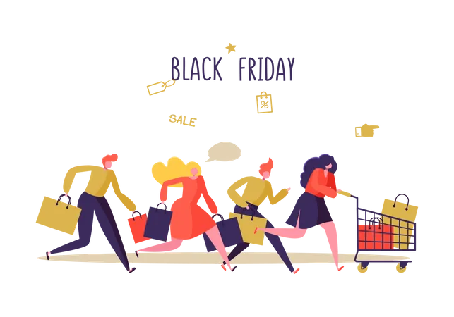 Black Friday Sale  Illustration