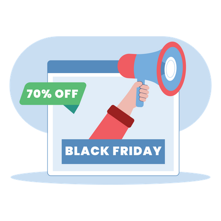 Black Friday sale marketing  일러스트레이션