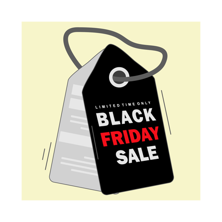 Black Friday sale tag  Illustration