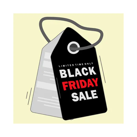 Black Friday sale tag  Illustration