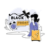 black friday sales illustration free download