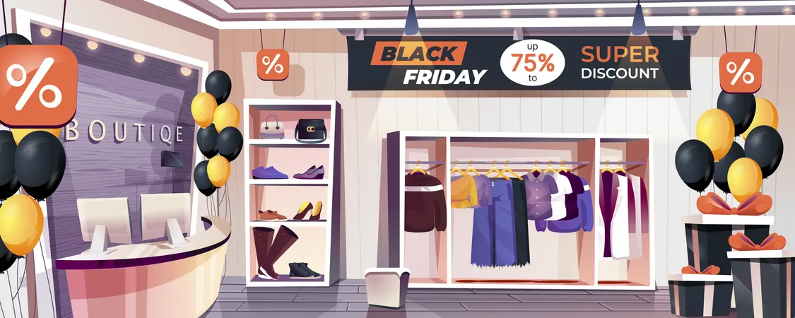 Black Friday shop  Illustration