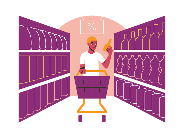 Black Friday shopping discount  Illustration