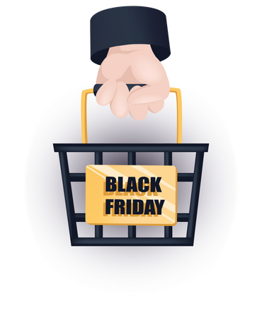 Black Friday Shopping  Illustration