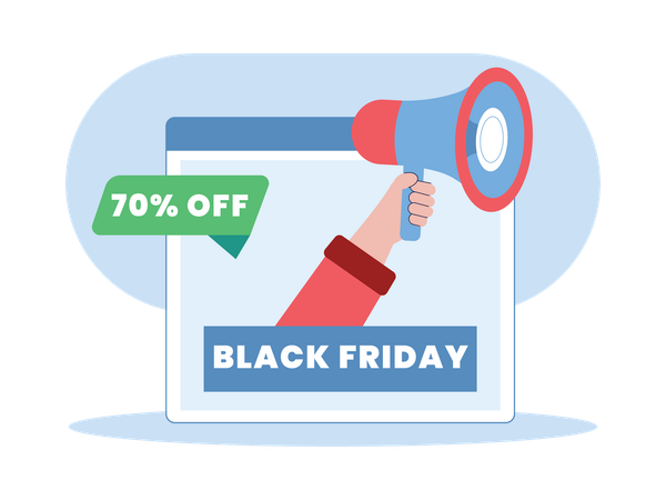 Black Friday shopping  Illustration