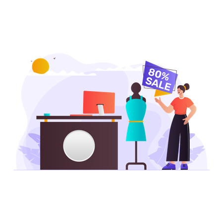 Black Friday Shopping Offer  Illustration