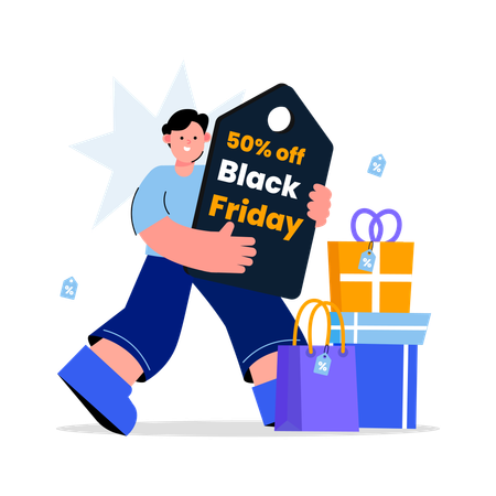Black Friday Shopping Promotion  Illustration