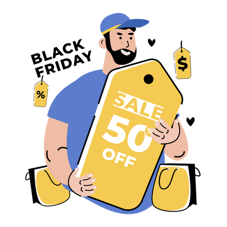 Black Friday shopping sale  Illustration