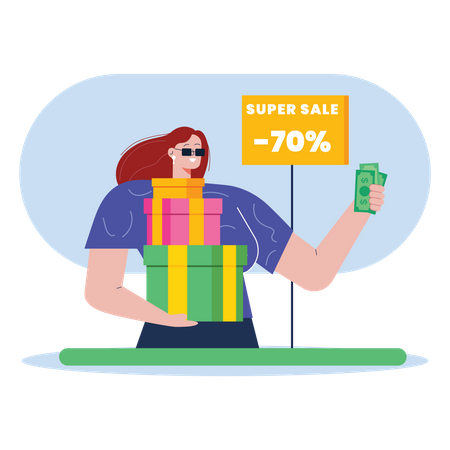 Black Friday super sale offer  Illustration