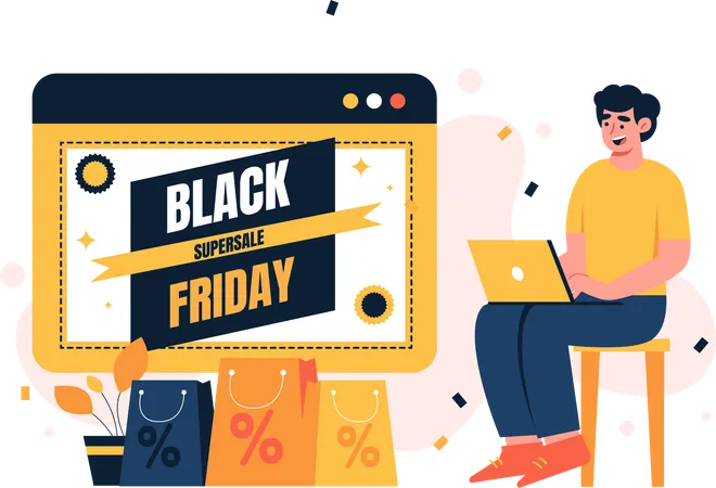 Black Friday Supersale  Illustration