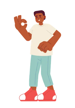 Black guy having fun  Illustration