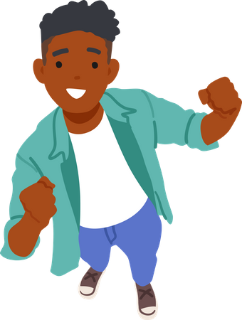 Black Man Showing yes Gesture  イラスト