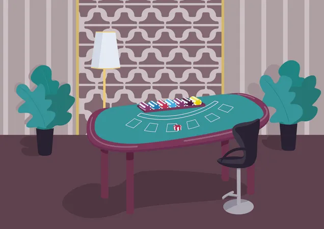 Blackjack table  Illustration