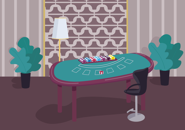 Blackjack table  Illustration