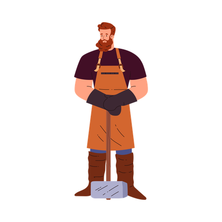 Blacksmith worker  Illustration