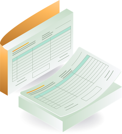 Blank receipt book for payments in stores  Illustration