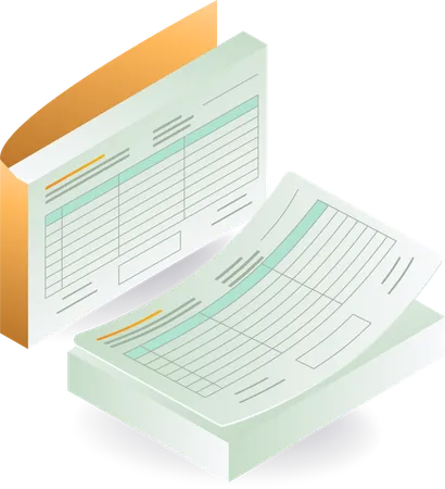 Blank receipt book for payments in stores  Illustration