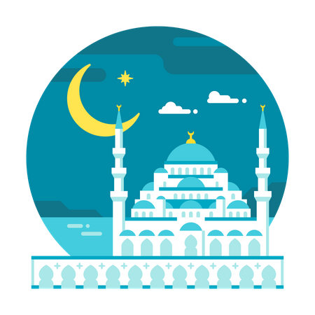 Blaue Moschee  Illustration