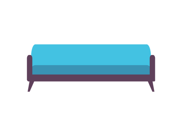 Blaues Sofa  Illustration