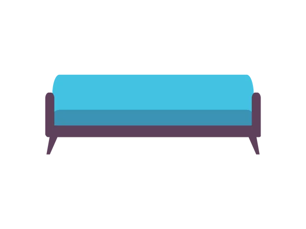 Blaues Sofa  Illustration