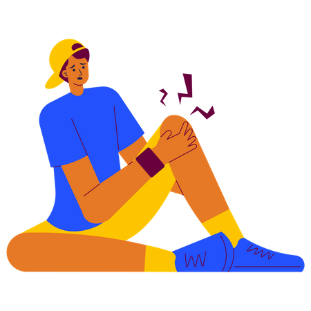 Blessure pendant l'exercice  Illustration