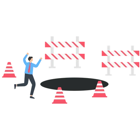 Blind business direction  Illustration