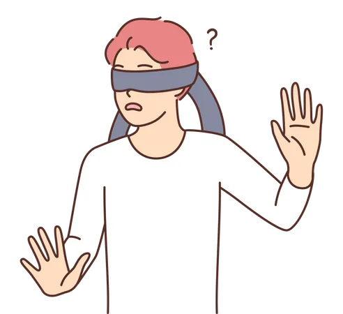 Blindfolded man Illustration