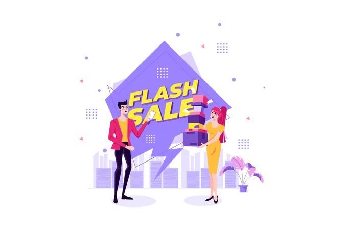 Flash-Sale-Angebot  Illustration