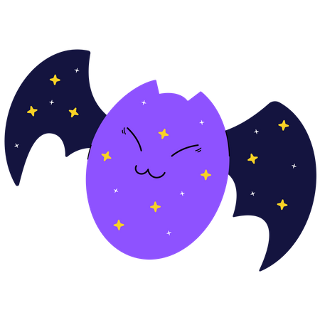 Blob Bat  Illustration