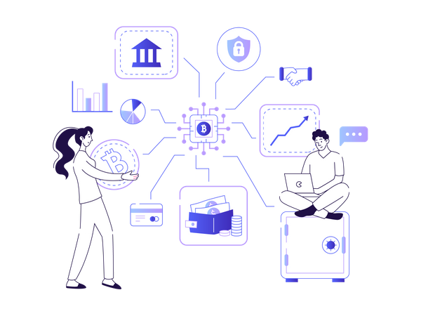 Block Chain technology  Illustration