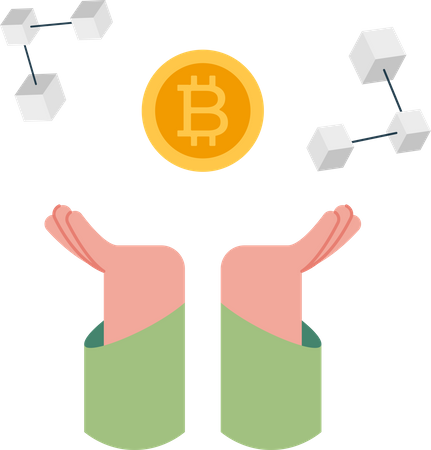 Blockchain crypto currency bitcoin  Illustration