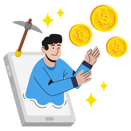 Blockchain Earnings  Illustration