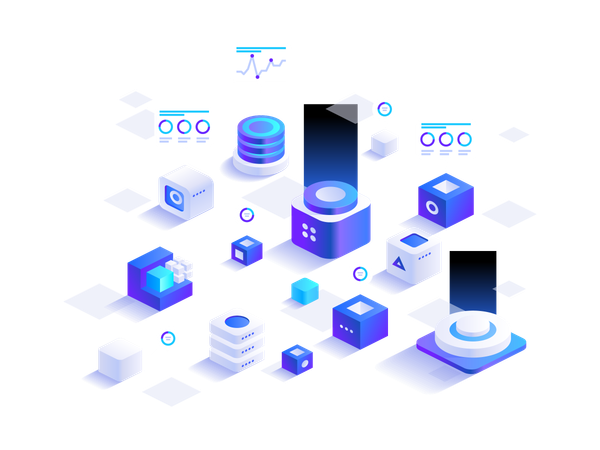 Blockchain-Handelsplattform  Illustration