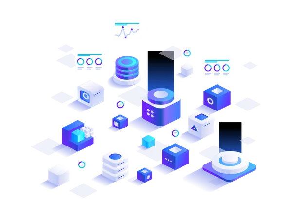 Blockchain-Handelsplattform  Illustration