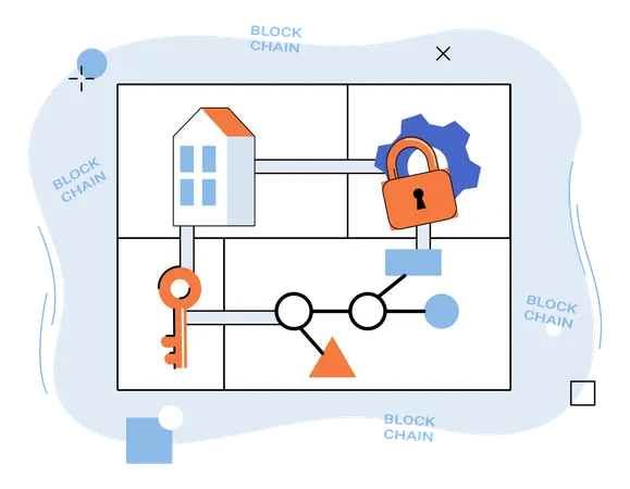 Blockchain industry  Illustration
