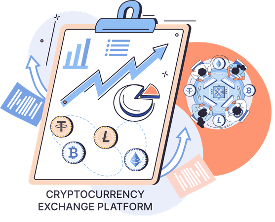 Blockchain management  Illustration