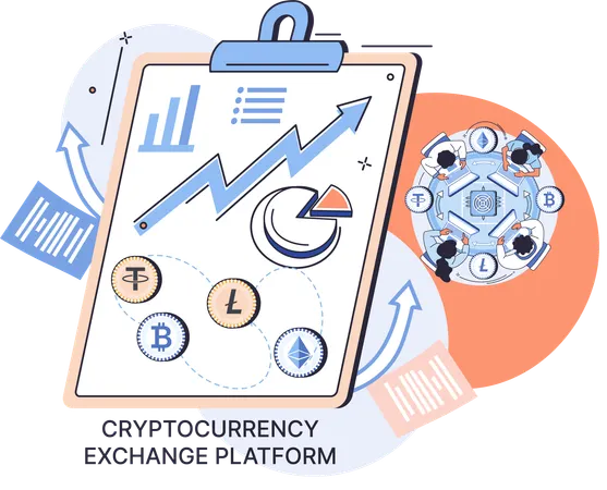 Blockchain management  Illustration