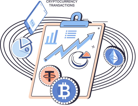 Blockchain management  Illustration