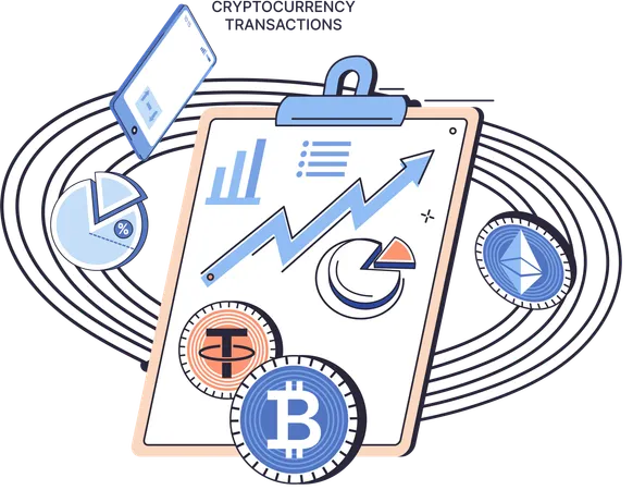 Blockchain management  Illustration