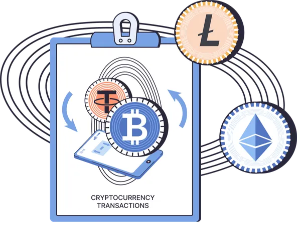 Blockchain management  Illustration