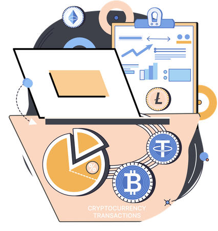Blockchain management  Illustration