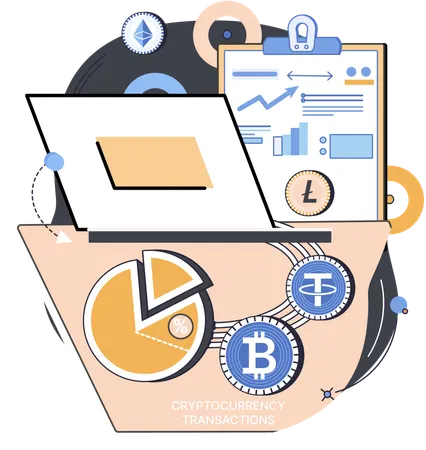 Blockchain management  Illustration