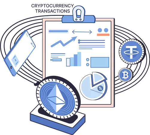 Blockchain management  Illustration