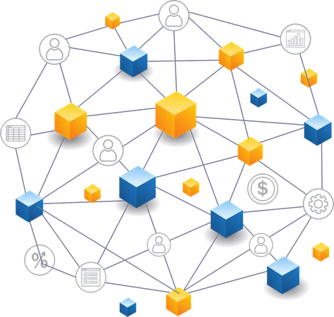 Blockchain network  Illustration