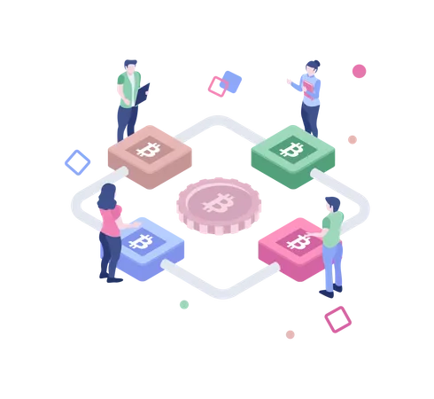 Blockchain network  Illustration