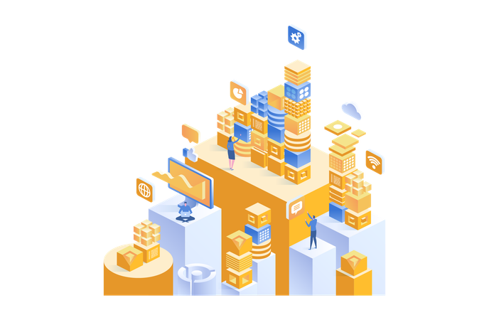 Blockchain network  Illustration