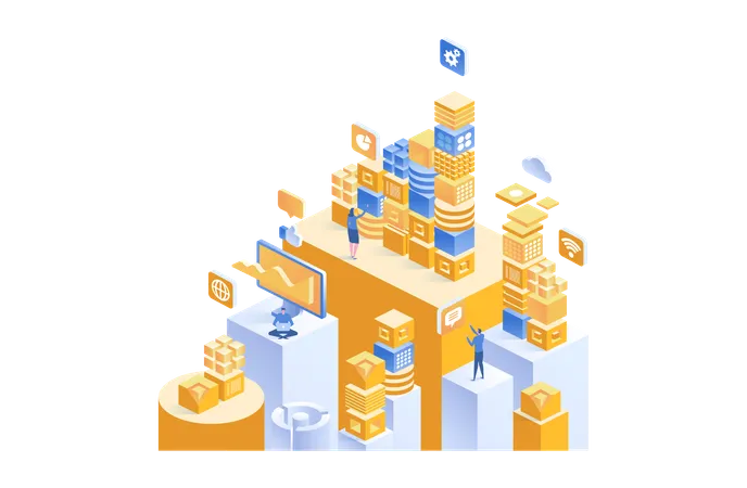 Blockchain network  Illustration